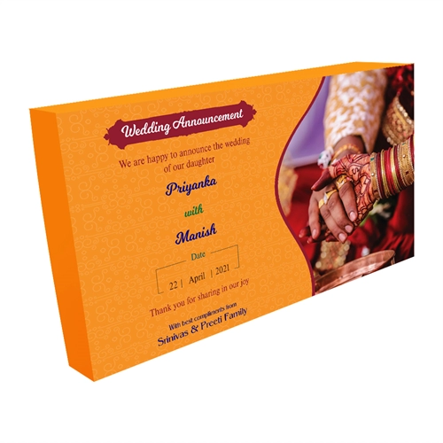 Wedding Announcement Gift Box 2 Large Compartments